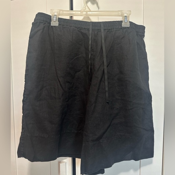 COS Black 100% Linen Shorts size 14 - Picture 1 of 8